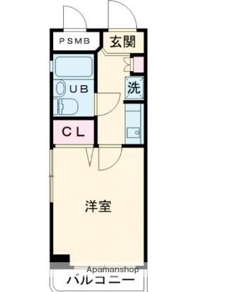 ライオンズマンション経堂第6(1K/2階)の間取り写真