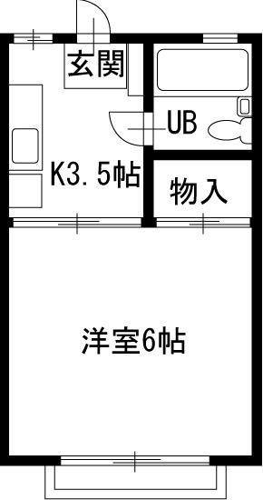 メゾン・ド・奥沢(1K/2階)の間取り写真
