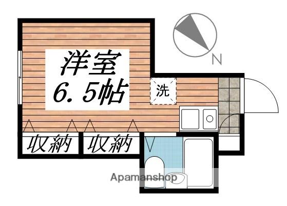 上田ハウス(ワンルーム/3階)の間取り写真