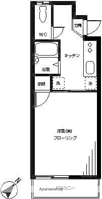 サンフラット目白(1K/2階)の間取り写真