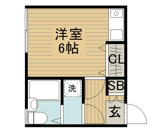 桜台コートハウス(1K/3階)の間取り写真