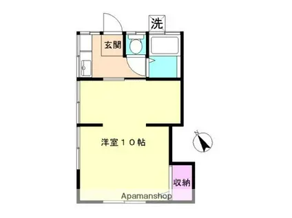 小野荘(1K/1階)の間取り写真