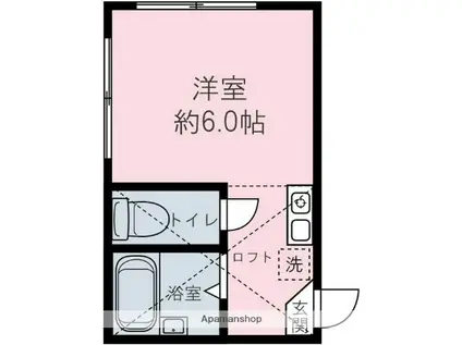 シャトレKAMIYA2(ワンルーム/1階)の間取り写真