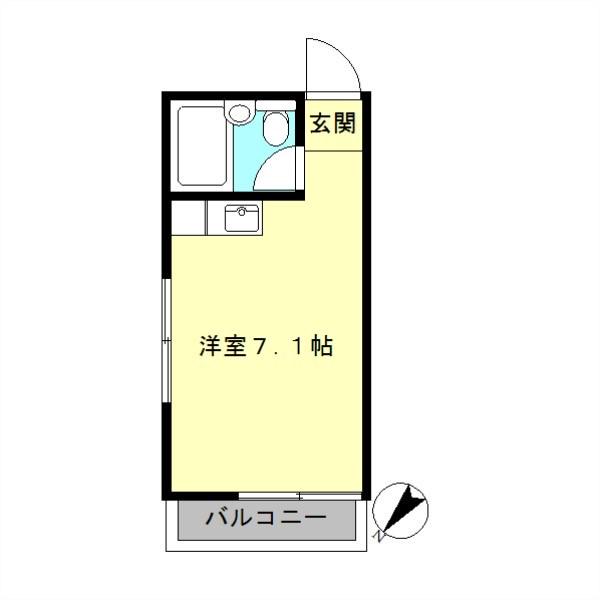 コーポワタナベ(ワンルーム/2階)の間取り写真