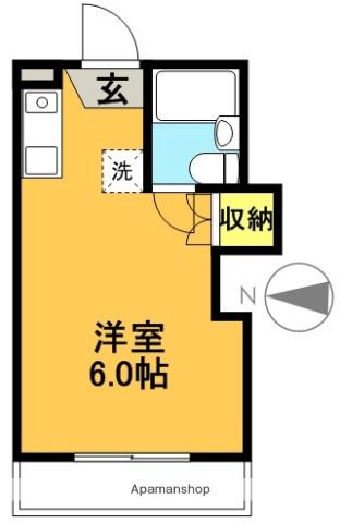 浜田山410(ワンルーム/2階)の間取り写真