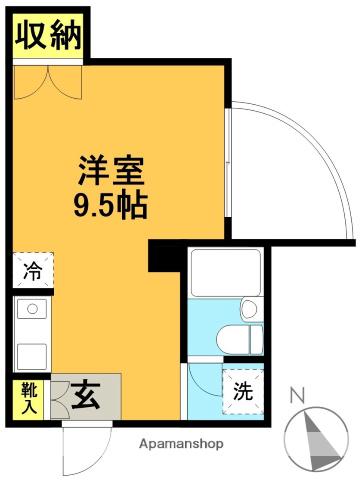 サザンパレス代田(ワンルーム/4階)の間取り写真