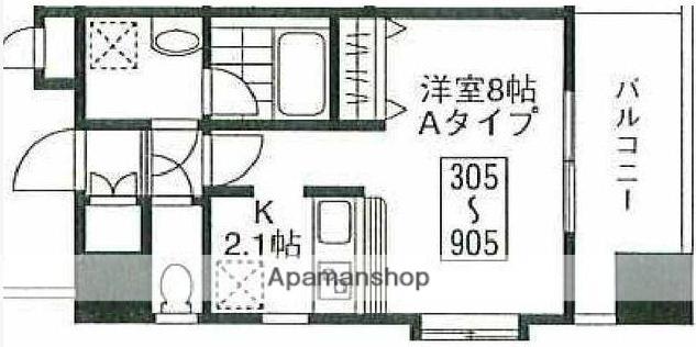 アヴァンセ吉祥寺(1K/6階)の間取り写真