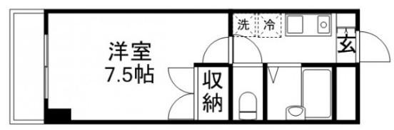 コンフォート吉祥寺(1K/6階)の間取り写真