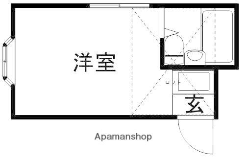 V.I.P武蔵境(ワンルーム/1階)の間取り写真
