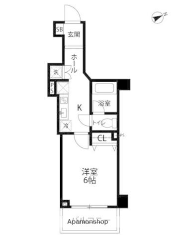 ブライズ西荻窪(1K/3階)の間取り写真