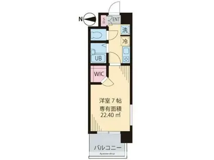 ビイルーム吉祥寺(1K/3階)の間取り写真