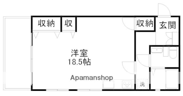 ユウキサンハイツ(ワンルーム/1階)の間取り写真