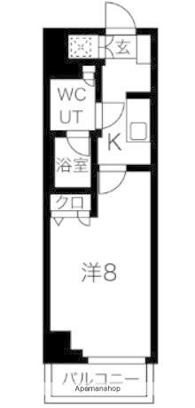 スパシエグランス練馬武蔵関(1K/2階)の間取り写真