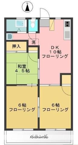 カルチャー武蔵野(3DK/1階)の間取り写真