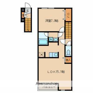 ガーデニアヒルズ(1LDK/2階)の間取り写真