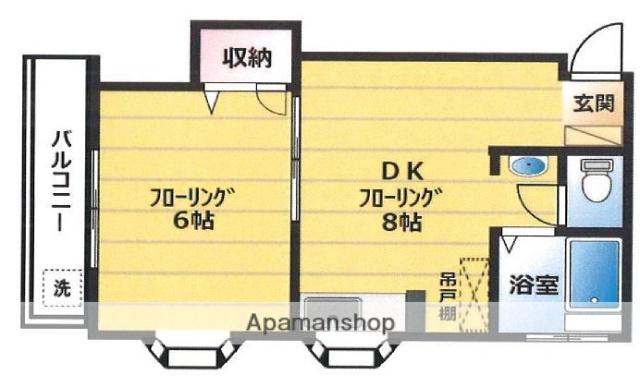 高橋マンション(1DK/4階)の間取り写真