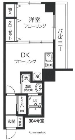 パラシオン荻窪(1DK/3階)の間取り写真