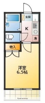 メープルコート(1K/1階)の間取り写真