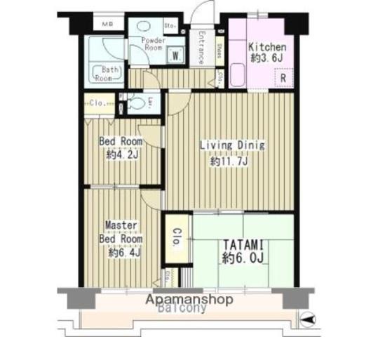 コーボック新小金井(3LDK/5階)の間取り写真