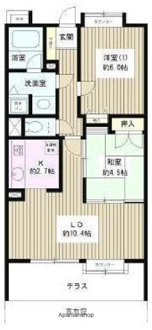 フィオーレ武蔵野(2LDK/1階)の間取り写真