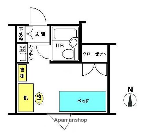 ライザ武蔵境(ワンルーム/8階)の間取り写真