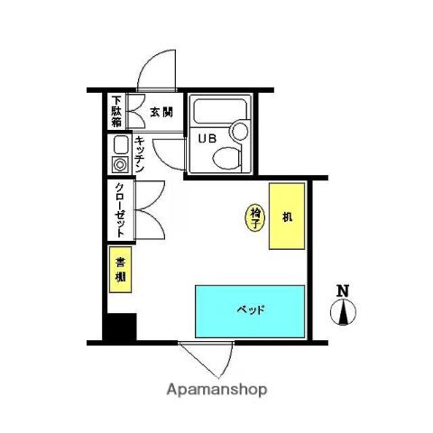 ライザ武蔵境(ワンルーム/7階)の間取り写真
