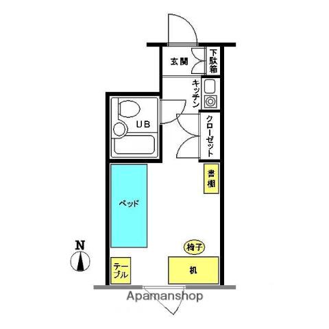 ライザ武蔵境(ワンルーム/7階)の間取り写真