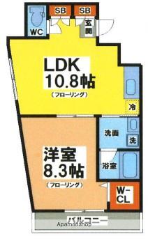 ラピス小金井(1LDK/2階)の間取り写真