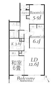 ヴィラージュ西荻 4階階 間取り