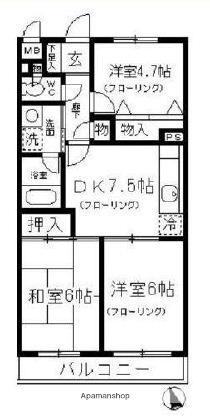 シャンボール武蔵野 2階階 間取り