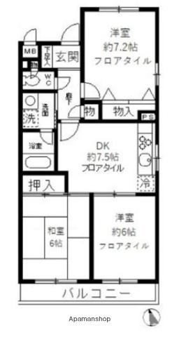 シャンボール武蔵野 4階階 間取り