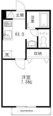 エクシート(1K/2階)の間取り写真