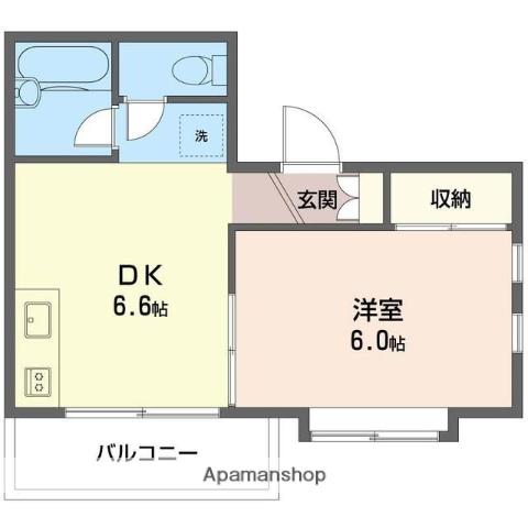 フラワーマンション 1階階 間取り
