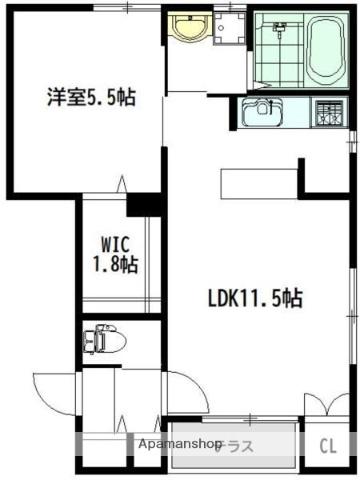 ハウス グロース(1LDK/1階)の間取り写真