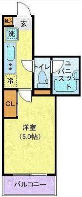 CITY SPIRE東小金井(1K/3階)の間取り写真