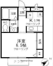 吉祥寺メゾンA・B(1K/1階)の間取り写真