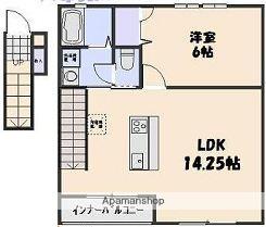 ニア・オーズ(1LDK/2階)の間取り写真