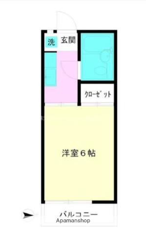 シティシャルロット(ワンルーム/1階)の間取り写真