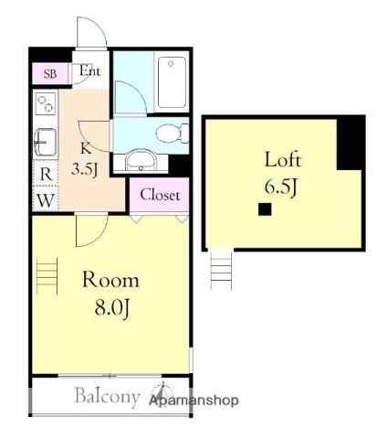 コンフォートM&N(1K/1階)の間取り写真