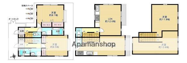 グラート吉祥寺本町(2LDK/3階)の間取り写真