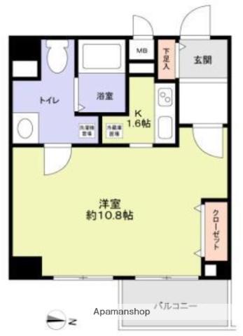 グランツ野川公園(1K/2階)の間取り写真