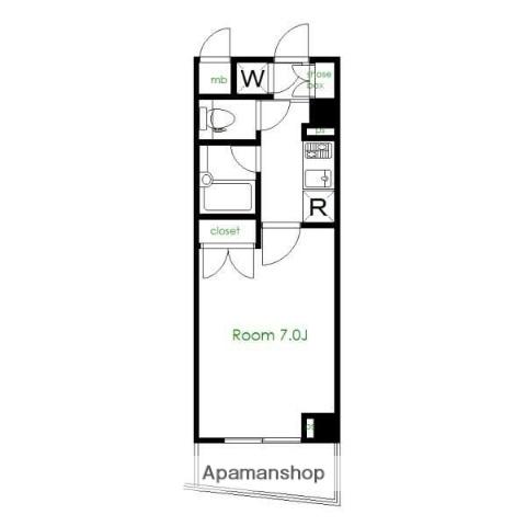 フェニックス高井戸南(1K/2階)の間取り写真
