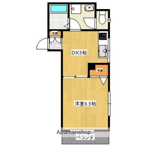 プレシアスNY(1K/1階)の間取り写真