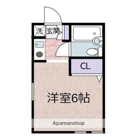 アトリエ(1K/1階)の間取り写真