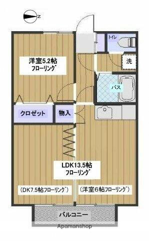 ハイム・スカイ(1LDK/2階)の間取り写真