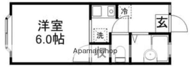 グレープハウス(1K/1階)の間取り写真