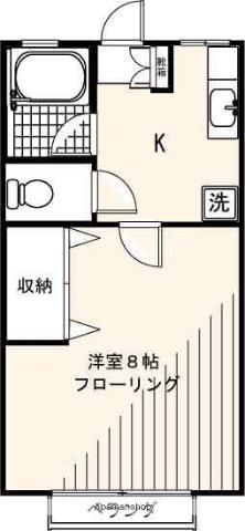 シティハイムグラムウェル(1K/1階)の間取り写真