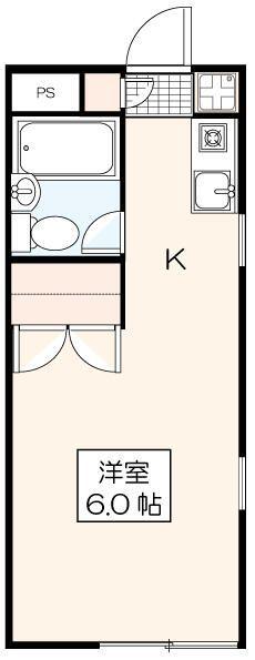 ハイムウィステリア(1K/1階)の間取り写真