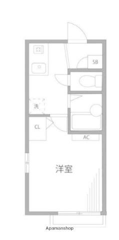 SHIINOMANSIONⅢ(1K/2階)の間取り写真