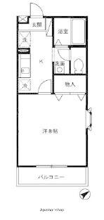 フォルトゥーナ(ワンルーム/1階)の間取り写真